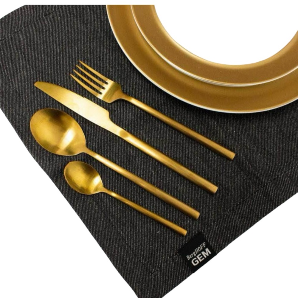 BergHOFF Gem Flatware 2 Sets Gold Plated New In Box - Picture 2 of 4
